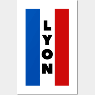 Lyon City in French Flag Vertical Posters and Art